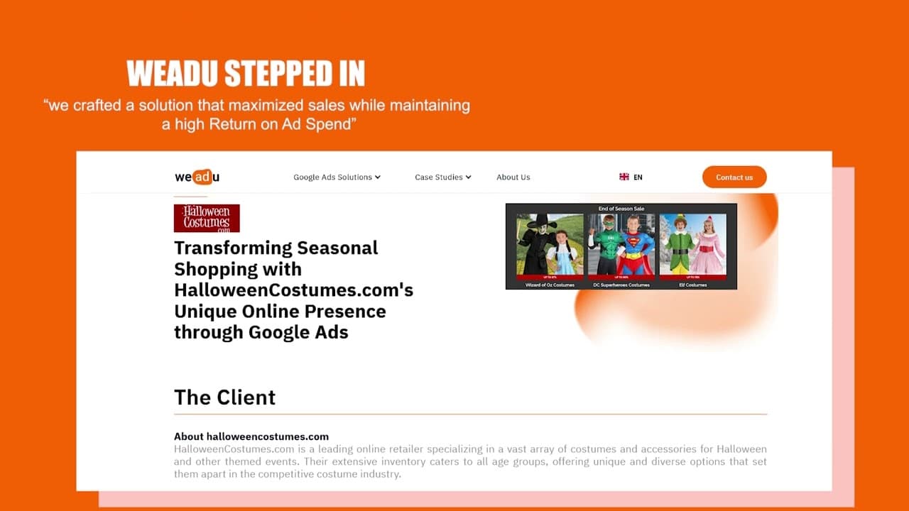 HalloweenCostumes.com's success story with WeAdU